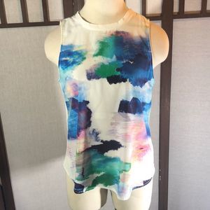 One Clothing Los Angeles/ size sm/ sleeveless watercolor print high/low top